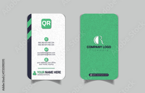 Creative Vertical Brand Identity Card Layout