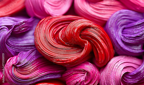 Close up view of colorful roses blossoms with soft focus