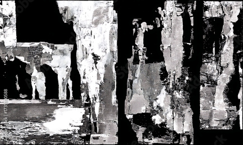 Abstract black and white architectural design