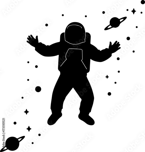 Astronaut silhouette design