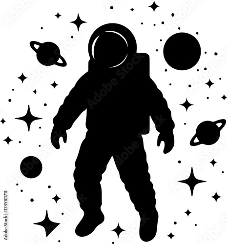 Astronaut silhouette design