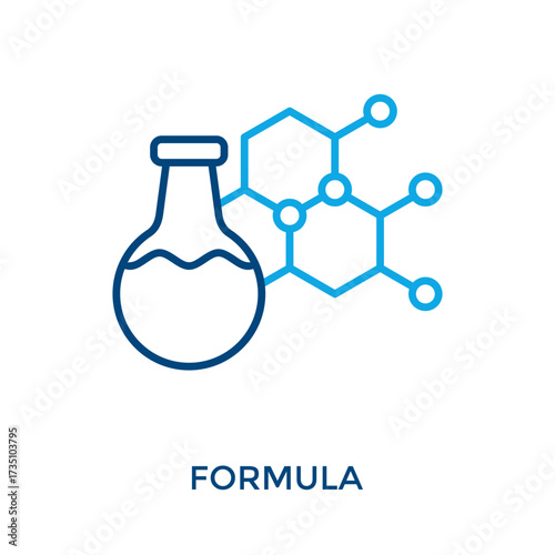 Formula Icon )Outline olor Style. Vector Illustration For Graphic Design