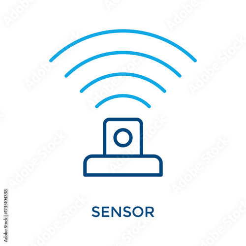 Sensor Icon )Outline olor Style. Vector Illustration For Graphic Design