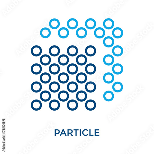 Particle Icon )Outline olor Style. Vector Illustration For Graphic Design