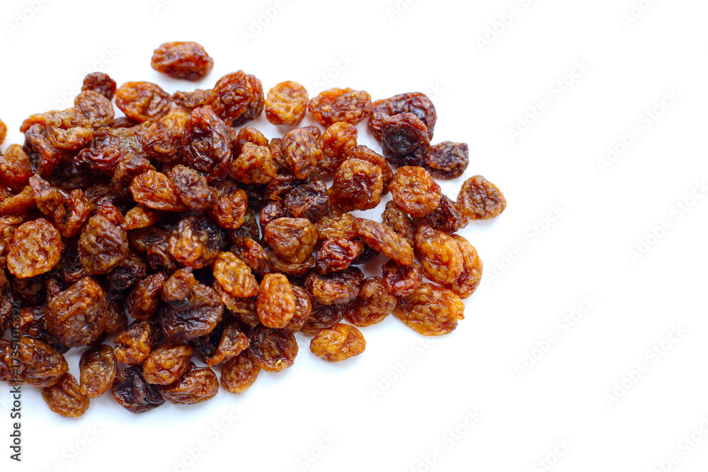 Obraz premium Dried golden raisins, Australian-dried fruits sultanas, sweet and chewy.
