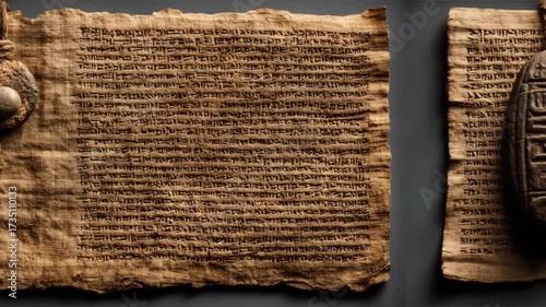 Ancient scroll exhibit