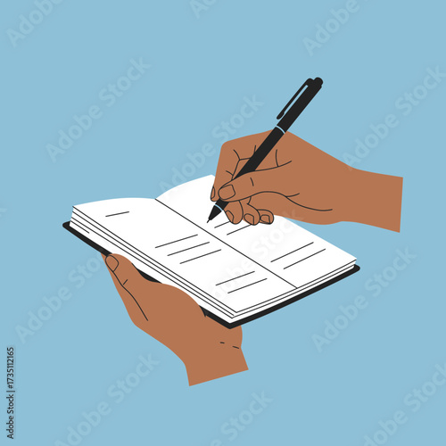 Hand Signing Document with Pen Business Contract Illustration for Office Work, Agreement, and Legal Concept