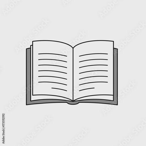 Open Book Flat Illustration Knowledge and Education Concept Perfect for Reading, Study, and Learning Branding
