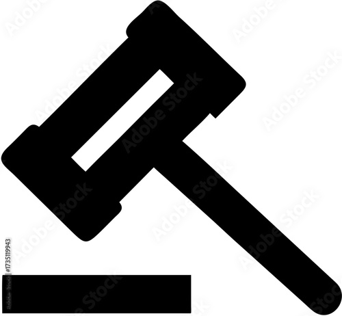 Gavel Law Vector Graphic Icon Simple Design
