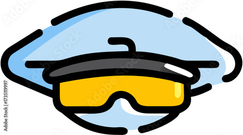 Eye Protection Mask Illustration Safety Glasses Construction Shield Equipment Vector Graphics