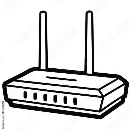 wireless router vector illustration