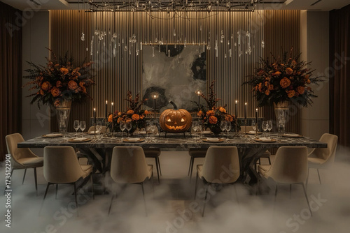 Modern Luxury Halloween dining room