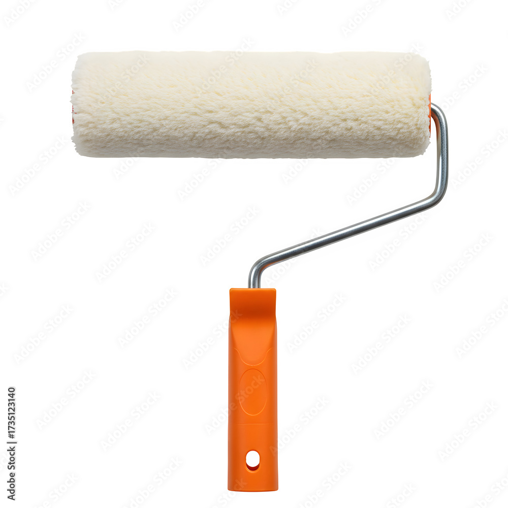 Obraz premium High-quality foam paint roller, perfect for smooth painting projects, home improvement, and professional use. isolated on white background