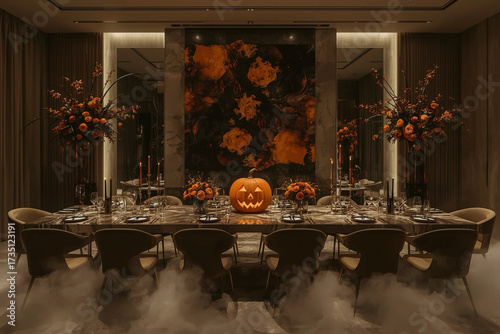 Modern Luxury Halloween Living Room