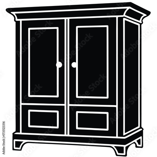 black and white cupboard