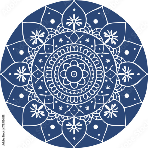Diwali Decorative Mandala Vector Illustration