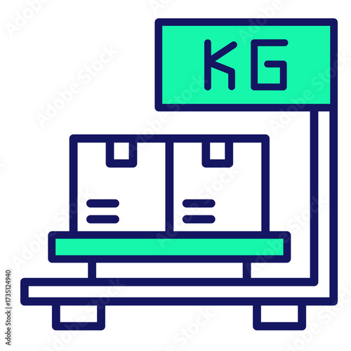 Freight Weight  Icon Set Multiple Style Collection