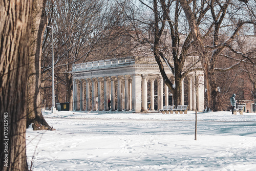 Peristyle in wintery Prospect Park