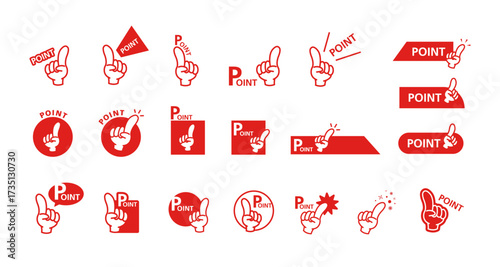 Pointing Finger Icon Set for Key Notes and Highlights – Business and Education Use
指差しアイコンセット – ビジネス・教育向け