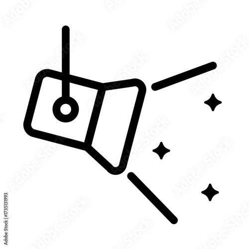 Accent Lighting Line Icon of Stage Lighting Icon Set