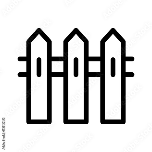 Fence Line Icon of Props and Scenery Icon Set