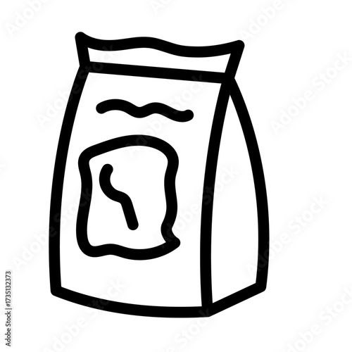 Bag of Material Line Icon of Sculpting Materials Icon Set