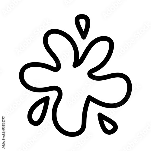 Paint Splash Line Icon of Graffiti Art Icon Set