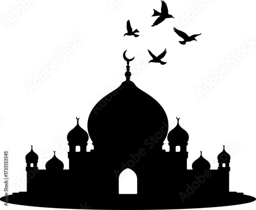 silhouette of mosque in the night, architecture, mosque, religion, church, dome, building, kazan, minaret, russia, tower, cathedral, travel, sky, landmark, cross, kremlin, temple, tourism, culture, ci