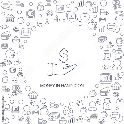 Money in Hand Icon