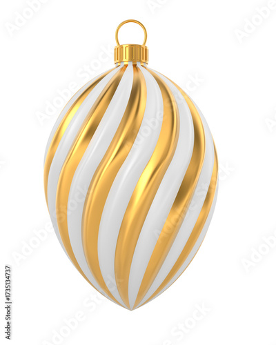 Christmas ball on white bac...