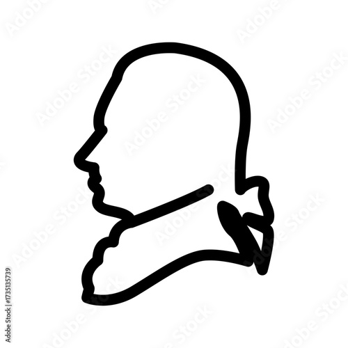 Opera Singer Silhouette Line Icon of Operas Icon Set