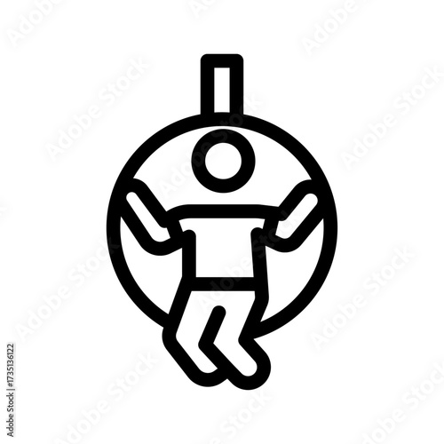 Aerial Acrobat Line Icon of Circus Arts Icon Set