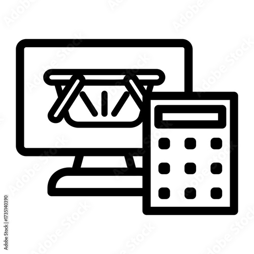 online shop Line Icon