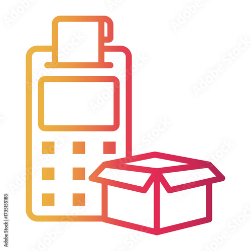 box Line Gradient Icon