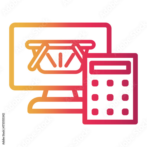 online shop Line Gradient Icon