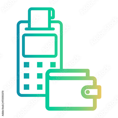 tax Line Gradient Icon