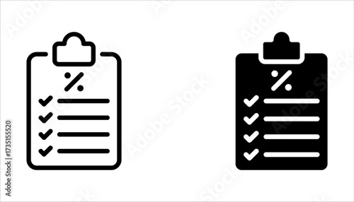 tax thin line icons set. For website marketing design, logo, app, template on white background
