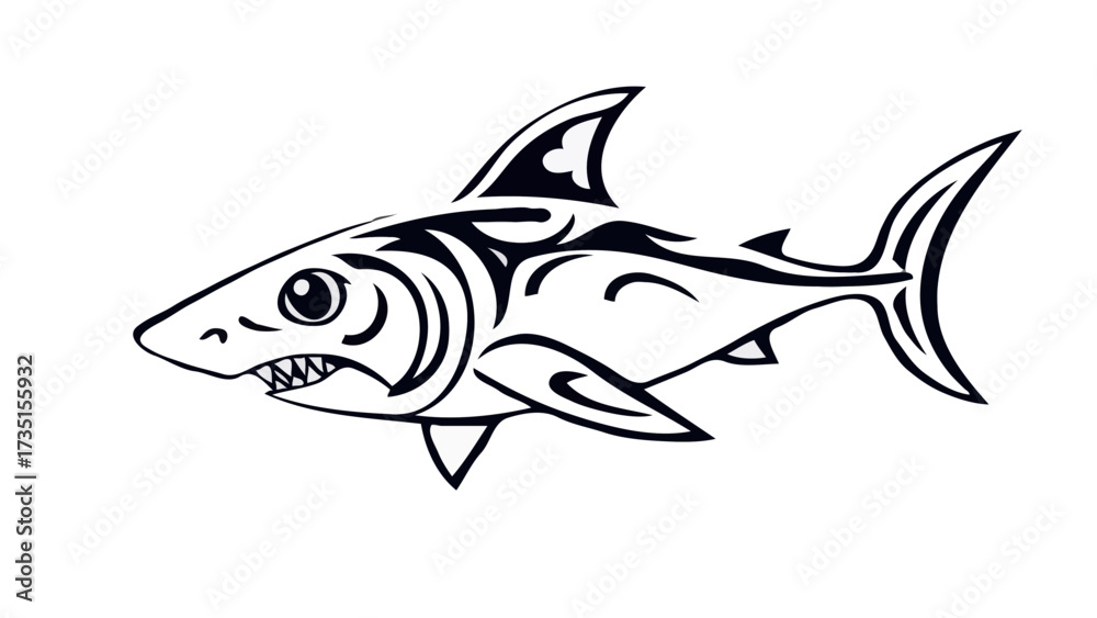 Fototapeta premium Cartoon set of marine fish vector illustration, perfect for food, seafood, fishing, and ocean animal designs