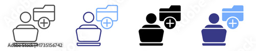 data entry icon set multiple style