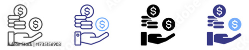 payment icon set multiple style