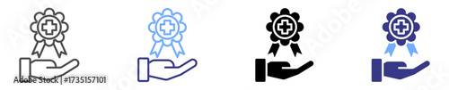 benefits icon set multiple style