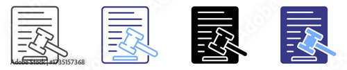 legal aspects icon set multiple style