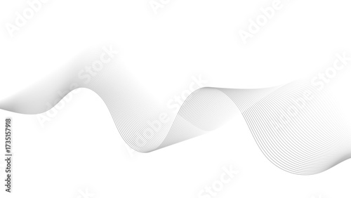 Digital frequency track equalizer. Stylized line art background. Vector illustration. Wave with lines created using blend tool.
