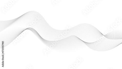 Abstract black and whit wave element for design. Digital frequency track equalizer. Stylized line art background. 