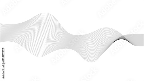 Abstract wave digital element for certificate design. Curved wavy lines design, Abstract black and whit wave element for design.