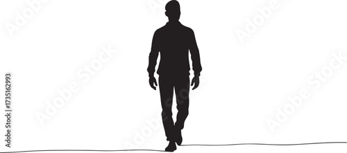 Black vector silhouette illustration of a young woman in a swimsuit