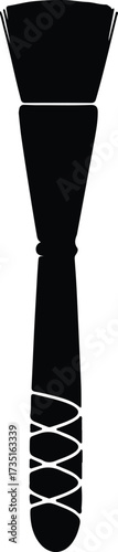 Illustrator Vector makeup brush tool cosmetic beauty accessory silhouette