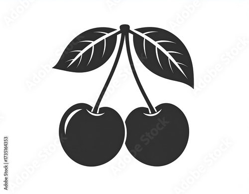 Two cherries with leaves (1)