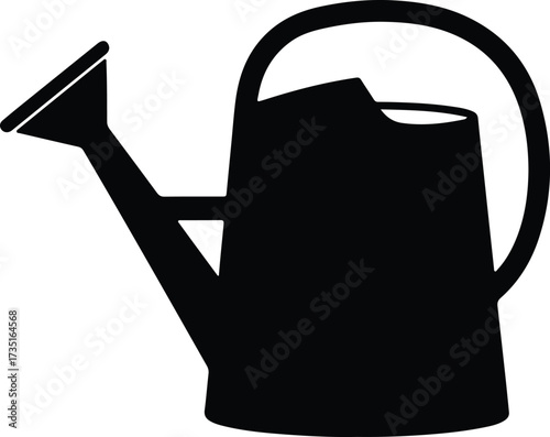 Illustrator Vector Watering can simple outline agriculture tool silhouette