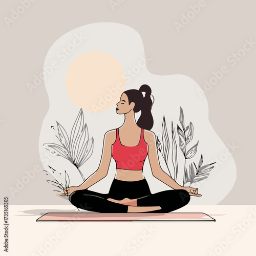 yoga in the lotus position
